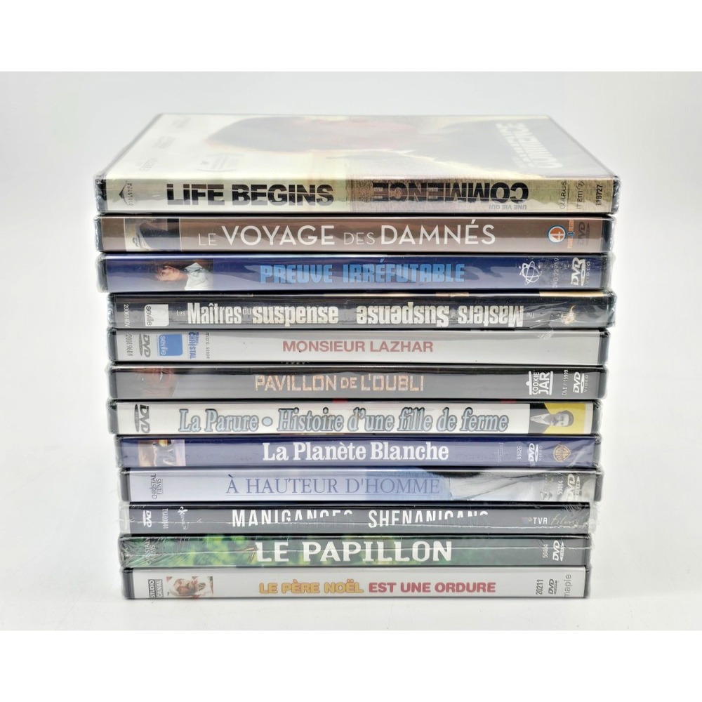 Lot of 10 DVD Movies – French Canadian‎ / Québec Cinema – Random Genres – NEW